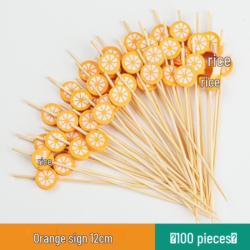 Colorful Bamboo Fruit Forks & Cocktail Skewers - Decorative & Disposable for Baking & Events