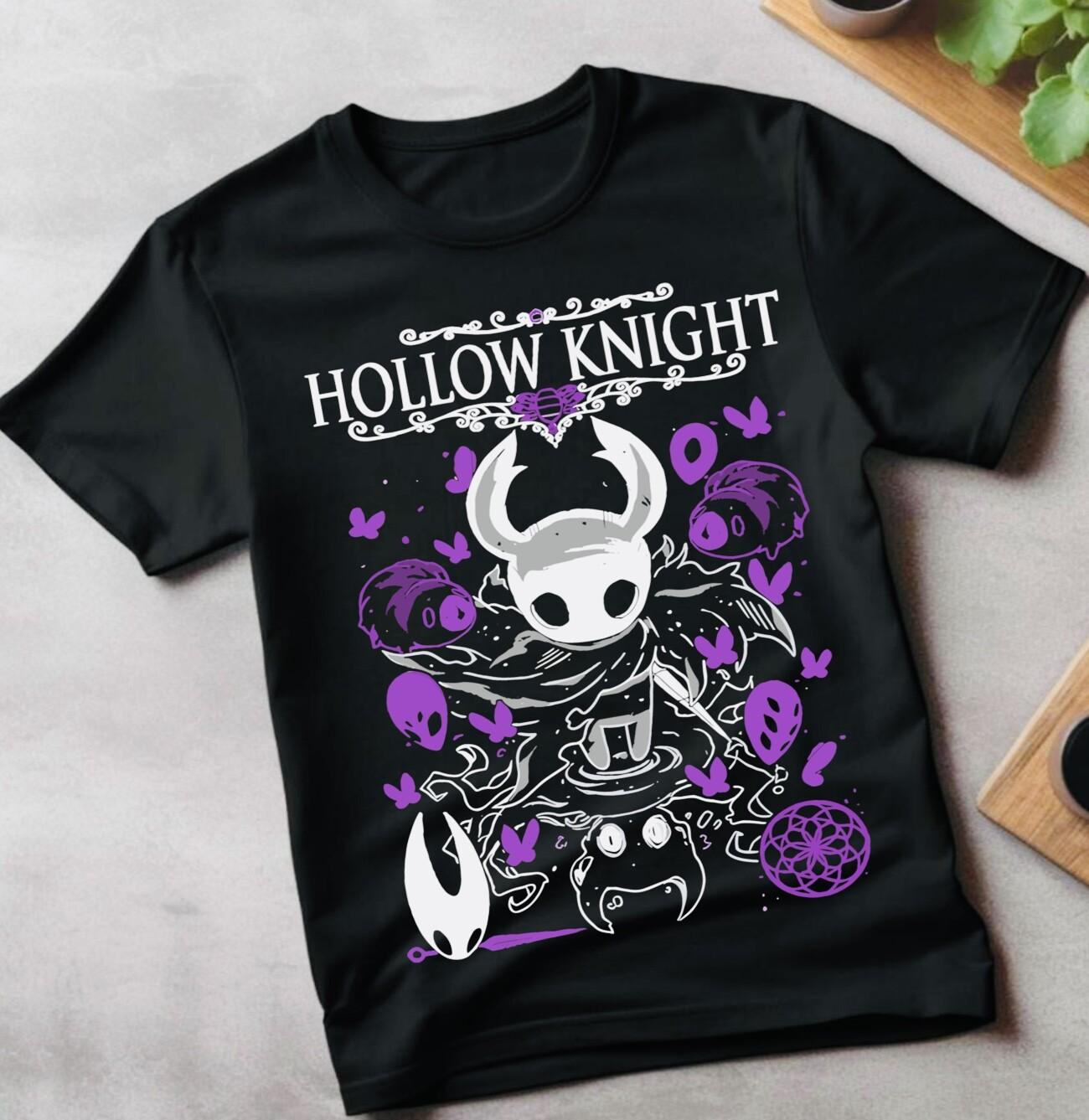 

Unisex Hollow Knight Gaming T-Shirt Mens Womens Tees Top Indie Girl Top Best Gifts Shirt All size S