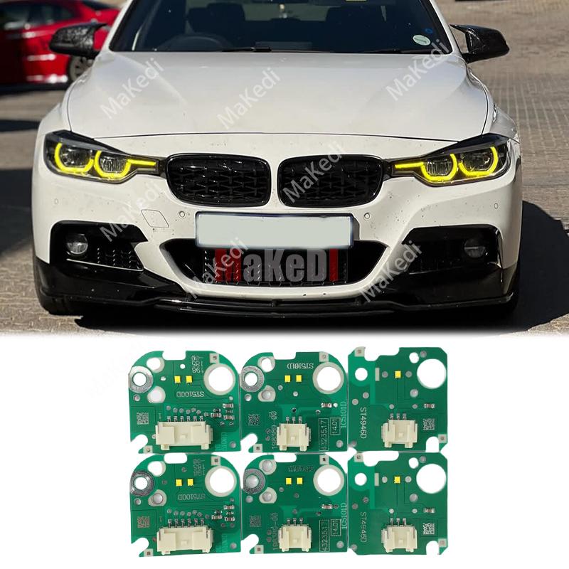 Red Angel Eyes DRL LED Boards For 2016-2018 BMW 3 Series F30 F31 330 320 LCI Adaptive LED Headlights 7419615 63117419610 7419610