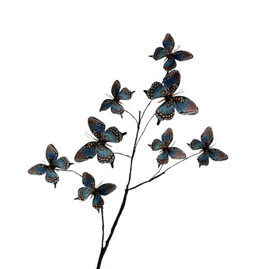 Butterfly Flower Branches Decor Handcrafted Silk Flower Arrangement