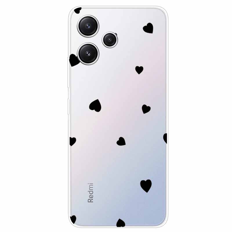 For Xiaomi Redmi 12 Case Flowers Clear TPU Silicon Funda Capa On for Redmi 12 4G / Redmi12 5G Soft Covers Transparent Coque Bags