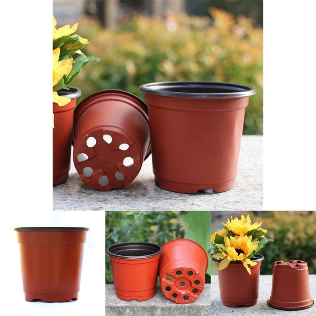 And Lightweight 10/50/100pcs Double Color Plastic Plants Nursery Pot For Seedlings**