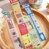 Mu Ran Cat and Town Journal Decorative Curl Stickers – DIY Cute Index Roll