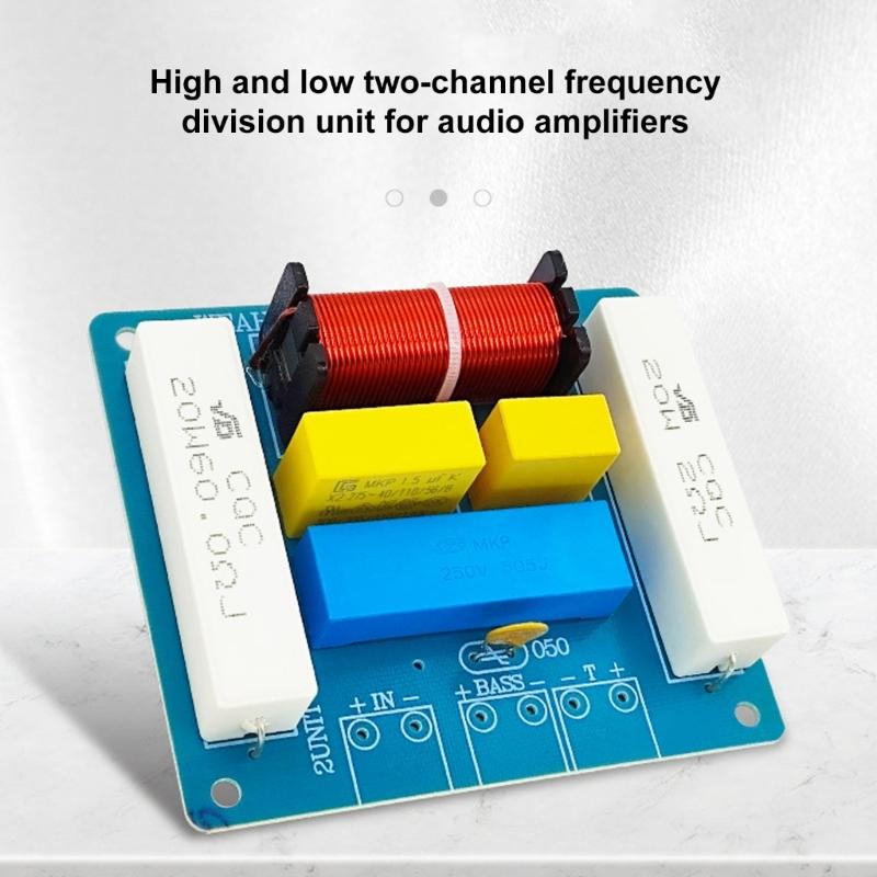 2-Way Sound Crossover Filter MKP Capacitors Frequency Divider WEAH-245 400W High Bass For Enhancing Sound