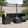 VidaXL Garden Lounge Set with Cushions 6 Pcs, Patio Sofas, Patio Furniture Set, Outdoor Furniture, Black 3253712