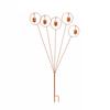 Outdoor Metal Garden Stake with Five Bell Ornaments Decorative Lawn Sculpture Wind Chime Yard Art Plant Support