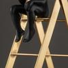 Metallfigur mit Leiter Art Thinker Moderner Denker Mann Statue