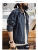 Men's American Retro Denim Detroit Jacket: Washed & Distressed Casual Lapel for Spring