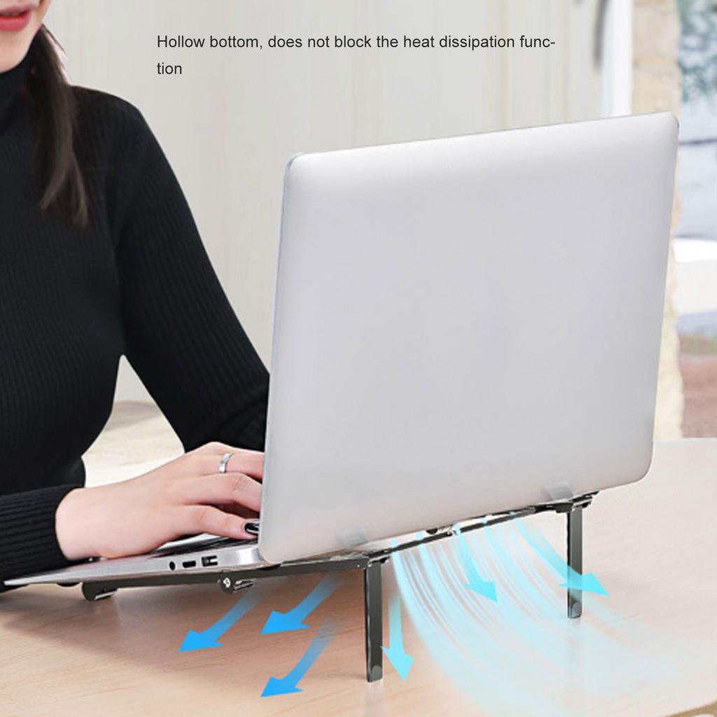 Foldable Laptop Stand Multi Height Adjustment Anti Slip Ergonomic Laptop Stand for Mobile Phone Tablet Laptop