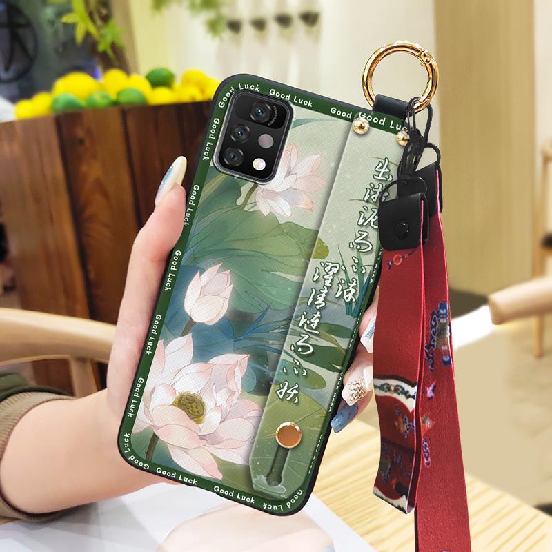 Shockproof Elderly lady Phone Case For UMIDIGI A11 Pro Max Chinese style Durable Phone Holder Waterproof Soft case Ring