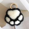 Cute Doll Faux Fur Keychain Animal Paw Plush Car Key Ring Bag Pendant Charms  Valentine's Day