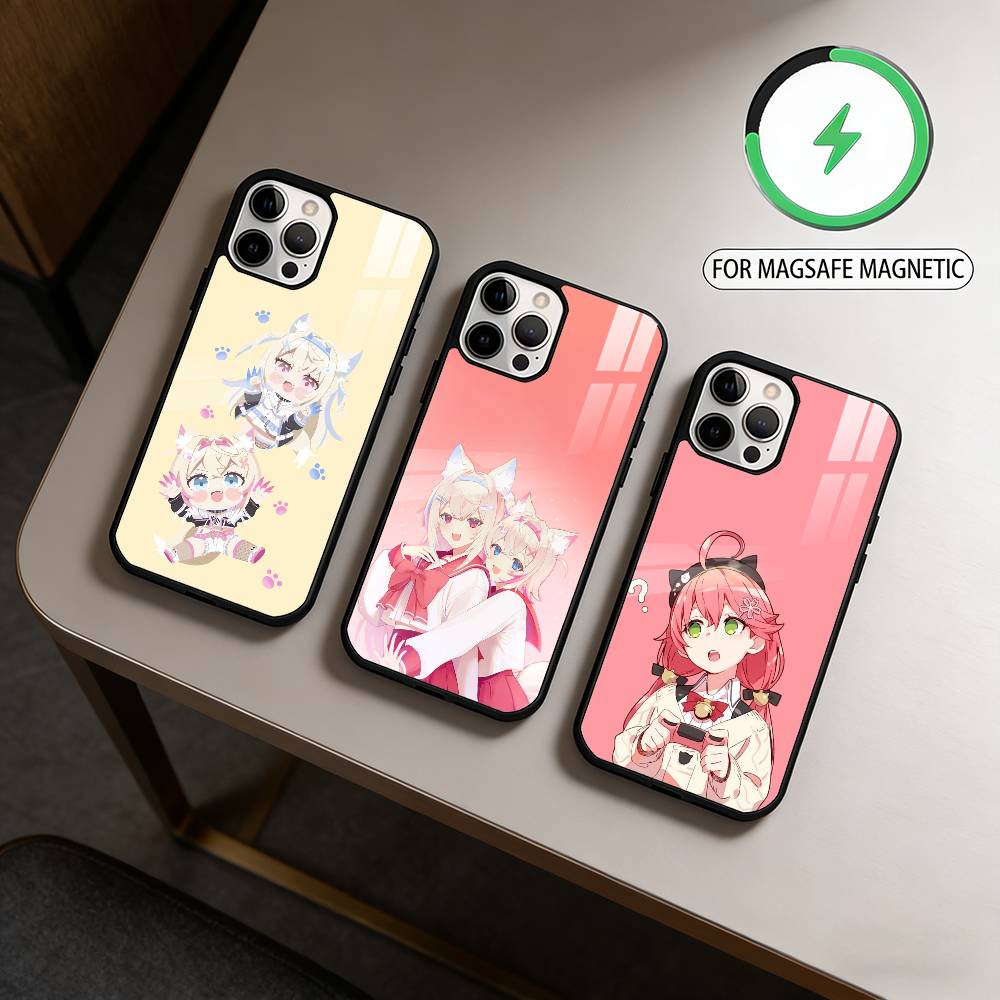 F-FuwaMoco-CO Phone Case For iPhone17,16,15,14,13,12,11 Plus,Pro Max Magnetic For Magsafe Wireless Charging