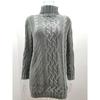 Autumn and Winter Long Sleeve Casual Knitted Sweater Dress Women Vintage Slim Fit Solid Knitted Dress Women Elegant Turtleneck Sexy Lady Dresses 24905