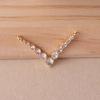 Exquisite Gold V-Shaped Rhinestone Necklace Accessory Connector