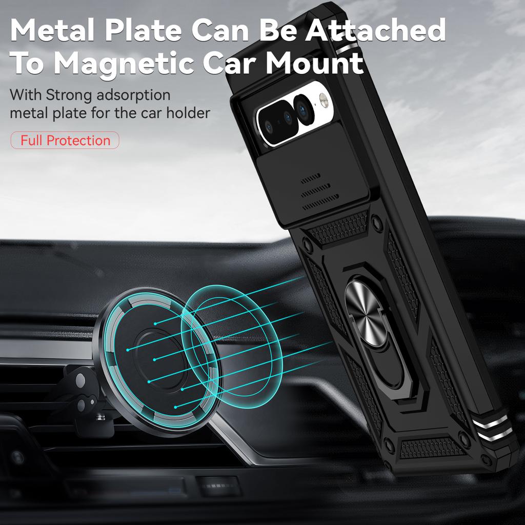 For Google Pixel 10 Pro XL 9 8 7 Pro 9A 8A 7A 6A Case Slide Camera Cover Military Grade Armor Shockproof Bumper Protective Case