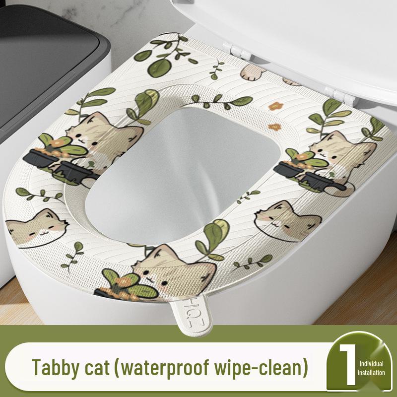 Cute Waterproof EVA Toilet Seat Cushion, Universal Washable Foam Ring for All Seasons