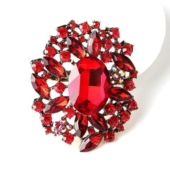 Workmanship Trendy Novelty Personality Faux Crystal Women Accessories Supplies Brooch