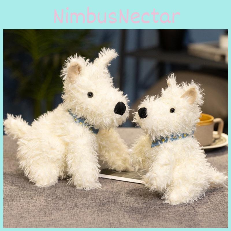 White West Highland Terrier Cuddly Cartoon Girl Children Holiday Dolls Gift