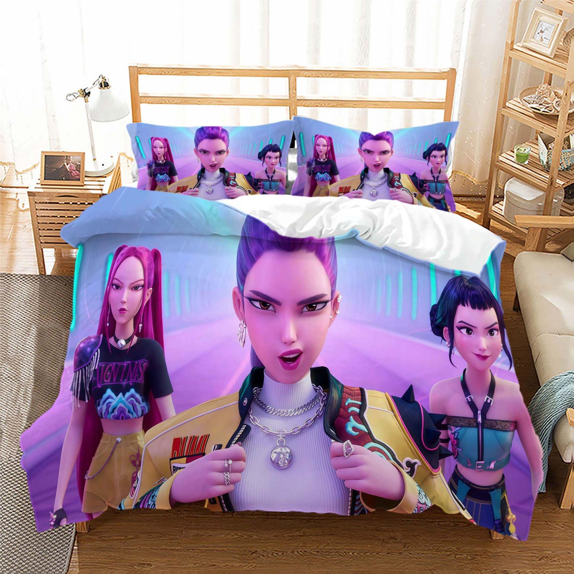 

Серия «Охотник на ведьм» Комплект постельного белья из трех предметов с цифровой печатью Комплект постельного белья 90*190