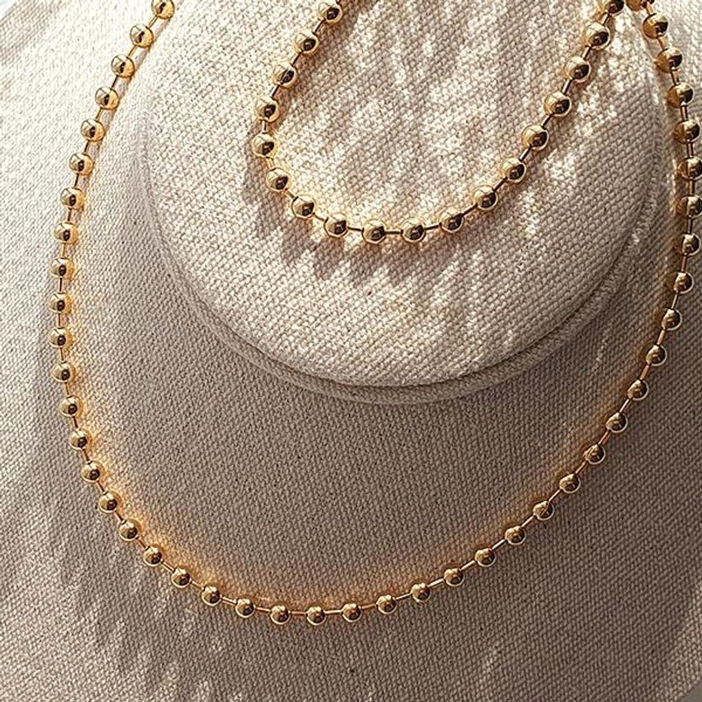 Damski codzienny mini okrągły metalowy naszyjnik z cukierkami