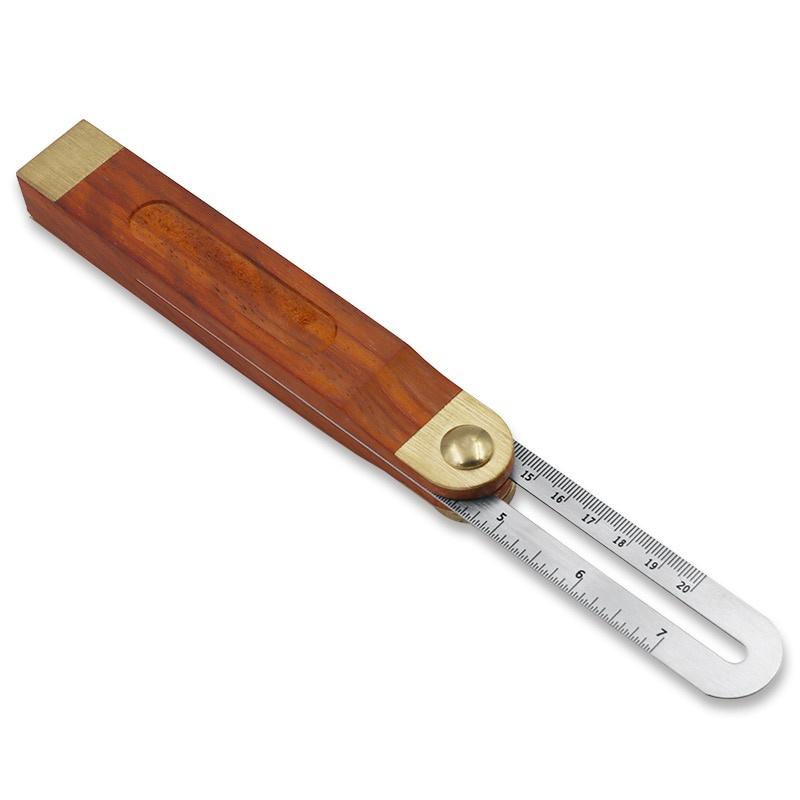 Angle Rulers Gauges Tri Square Sliding T-Bevel with Wooden Handle Level Measuring Tool Wooden Marking Gauge Protractor