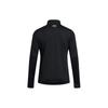 Under Armour Solides Logo Halbreißverschluss Design Langarm T-Shirt Damen Oberteile Schwarz 1384224-001