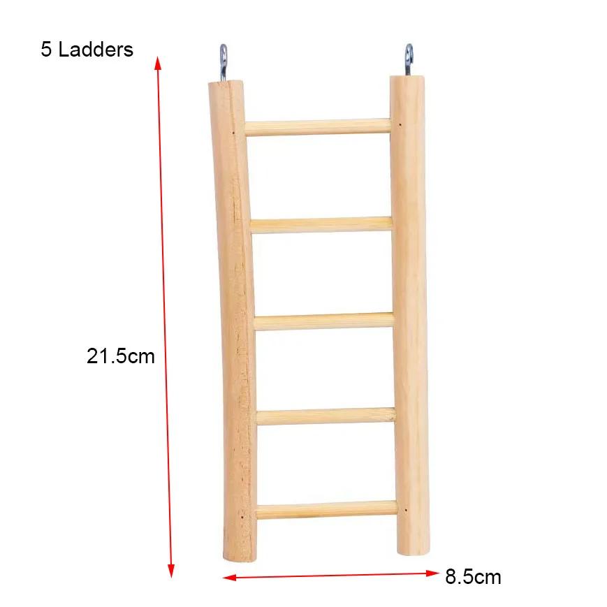 

Natural Wood Birds Pets Parrots Ladders Climbing Toy Hanging Colorful Balls Parrot Toys for Conures Parakeets Cockatiels