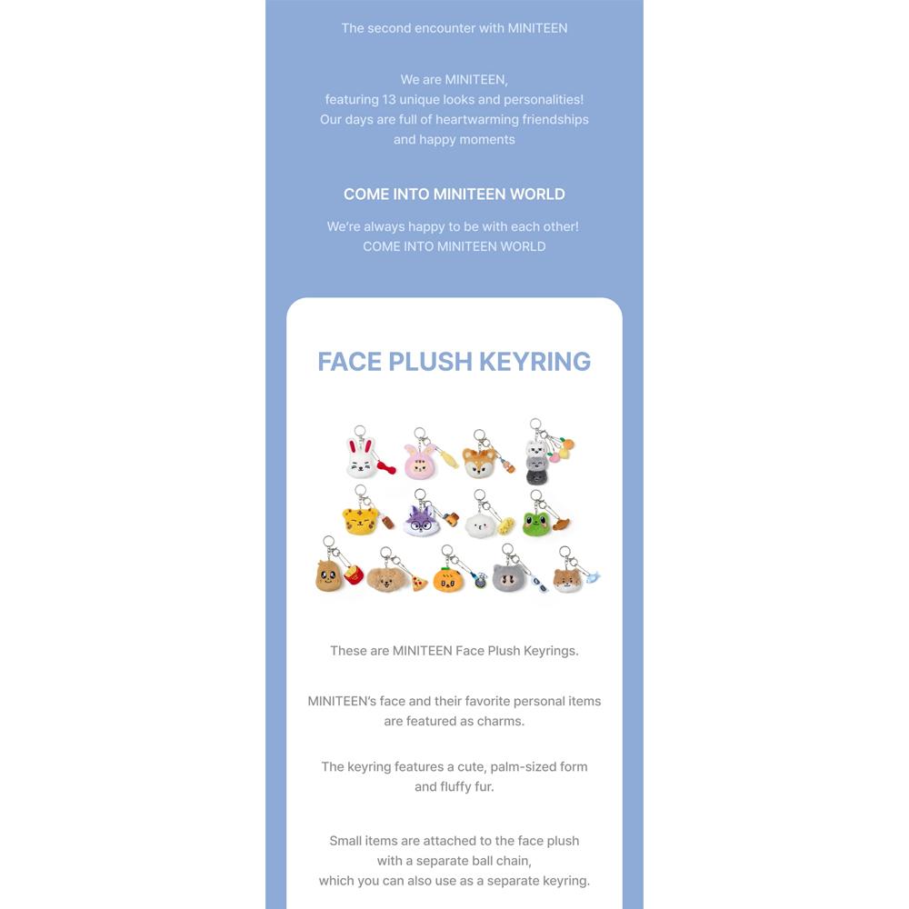 SEVENTEEN - MINITEEN Plush Face Keyring