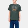 Carhartt WIP Logo Animal Pattern Printed Crew Neck Short Sleeve T-Shirt Men T-Shirts Green I031031-0WD-XX