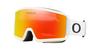 Oakley Ridge Line S Matte Iridium Free Size Goggles, White/Fire Lens,