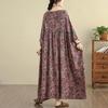 Plus Size Cotton Vintage Floral New In Dresses for Women Casual Loose Long Spring Autumn Dress