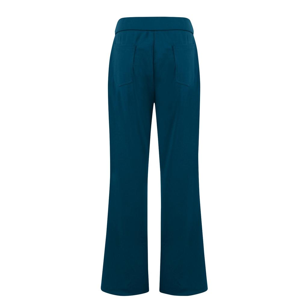 Pantalones de mujer Pantalones de trabajo acampanados de cintura alta informales de verano con bolsillos Pantalones casuales