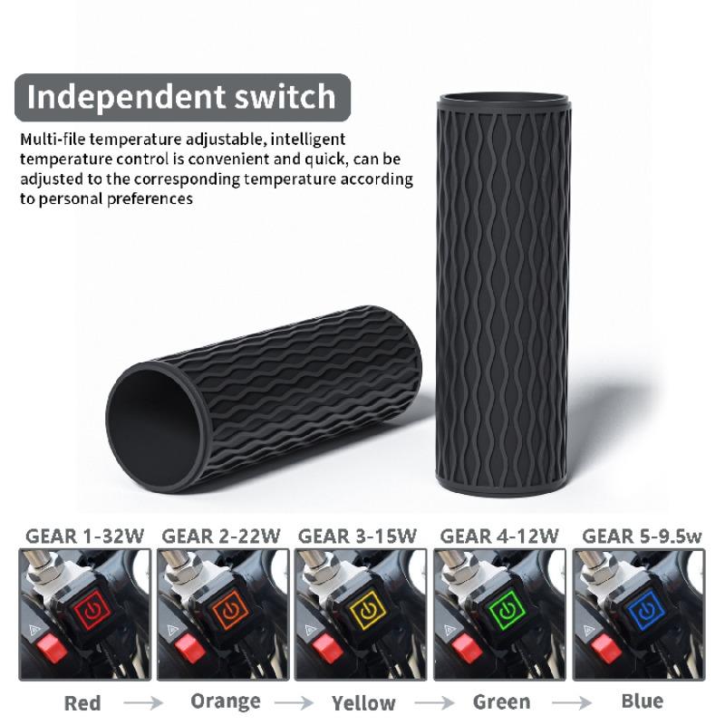 Heißwassergriff für Motorräder, Wärmer für Roller, Wasserdichter und verstellbarer Griff, Elektrischer Heizgriff