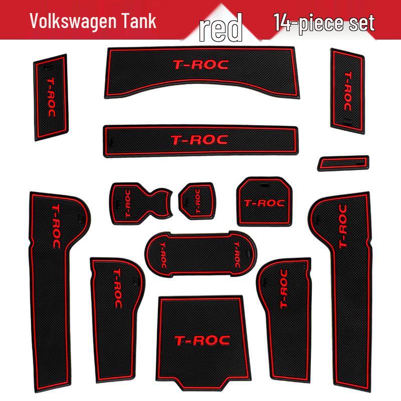 

T-ROC Tange Нескользящий коврик для слота двери и подстаканника для автомобиля