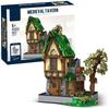 Ungiftige Mittelalterliche Schmiede Magisches Haus Taverne Bausteine Moc Stadt Straßenansicht Steine Set Desktop-Dekoration für Erwachsene Kinderspielzeug Geschenk