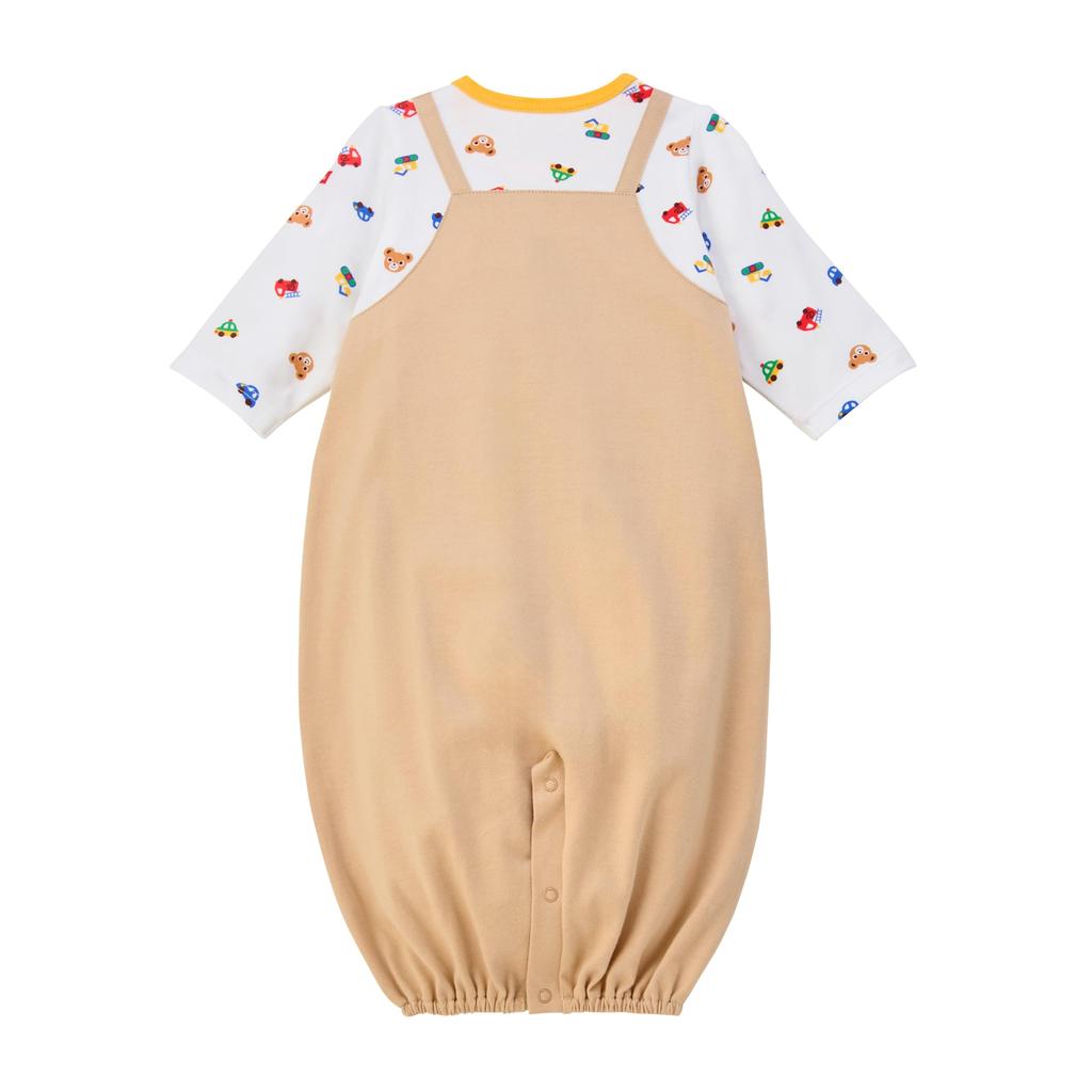 Miki House Coverall Made In Bear for Boys and Baby Baby Size Two-Way Romper, Japan, Design, Girls, Newborns, Clothes, Clothes, 50-70cm, Beige,