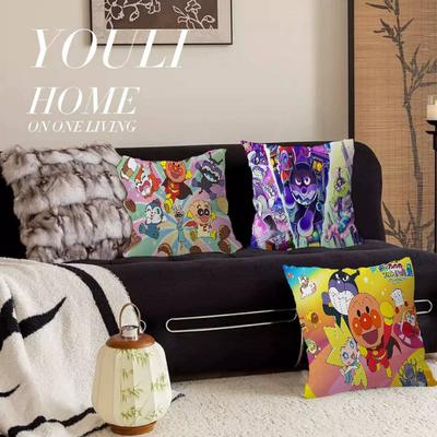 A-Anpanmans Lovely Anime Pillow Anime Pillow Sofa Bed Head Pillow Cover Cushion Cover 45x45 Cm Fashion