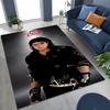 Fashion MJ Michael Jackson King of Pop Art Rug for Bedroom Living Room Sofa Home Doormat Decor, Large Kids Non-slip Floor Mat
