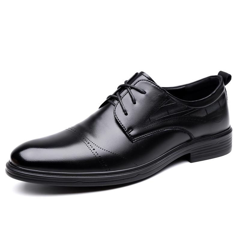 New Leather Shoes Men's Business Dress Breathable Casual Men's Suit Work Shoes Groom Wedding Men's Shoes
