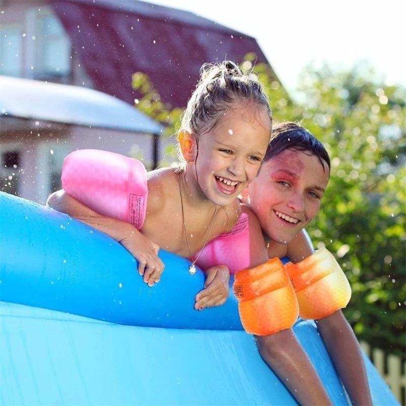 Pvc Inflatable Toys Swimming Floating Sleeve for Kid Adult Thick Double Airbags Fluorescent Inflatable Arm Ring Summer Water Toy
