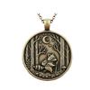 Collana con Pendente Luna Foresta Animale Viaggiatore nella Foresta Pendente Collana Stile Retrò Gioiello Regalo per Amanti della Natura