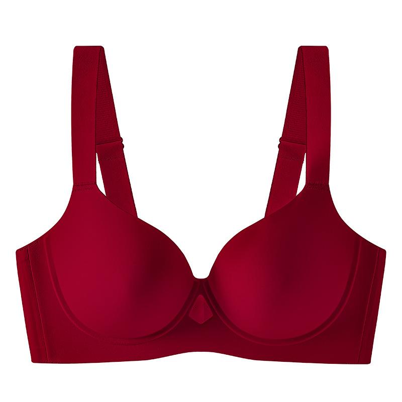 Thin seamless naked feeling large chest display adjustment type anti-sagging lift closed breast bra cover