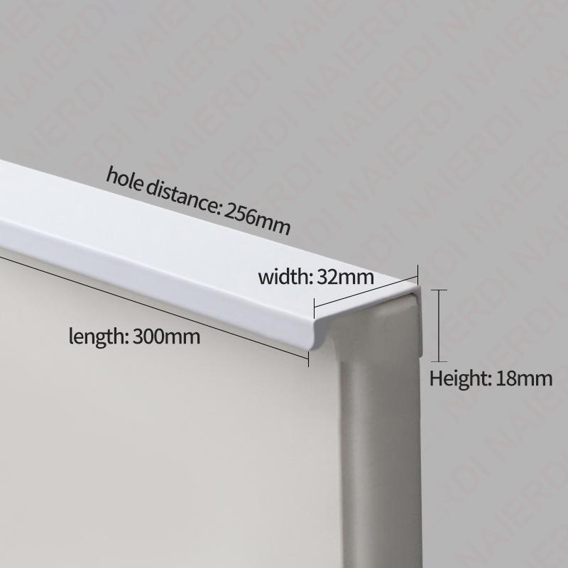 NAIERDI White Long Cabinet Handles Aluminum Alloy 800-1200mm Hidden  Furniture Handle Drawer Knobs Cupboard Pulls