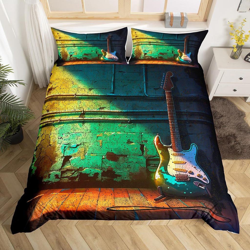 Race Car Basketball Guitar Chess 3D Printed Bedding Set Cozy Soft Duvet Cover King Queen Twin Size Birthday Gift Bedroom Decor