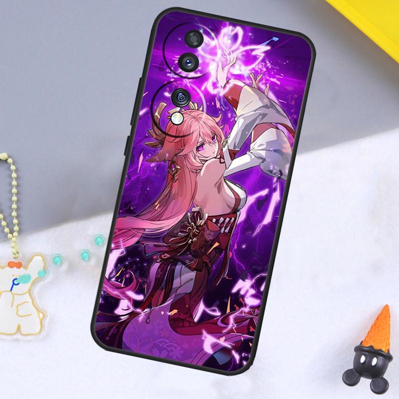 Genshin Impact Yae Miko Case For Huawei P20 P50 Pro P40 P30 Lite P Smart Z Nova 5T Cover For Honor 70 50 X7 X8 X9