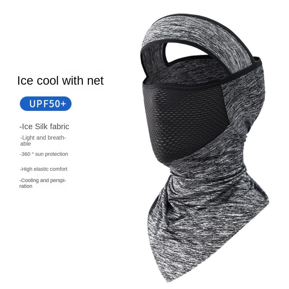 

Ice Silk Fabric Riding Face Mask Ultraviolet-proof Hanging Ear Veil New Sunscreen Mask Summer