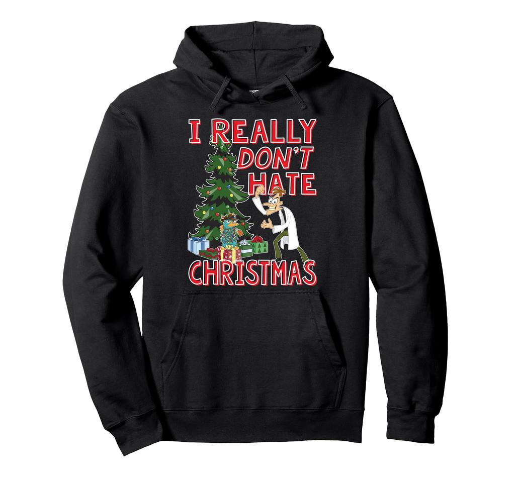 Disney Phineas and Ferb DOOF Christmas Quote Hoodie