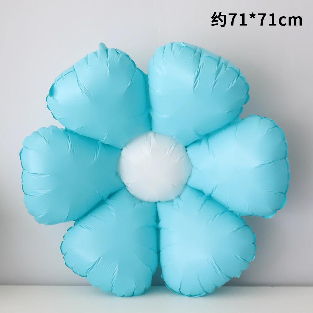 Candy Color Sunflower Daisy Flower Matte Modeling Aluminum Film Balloon Children'S Photo Year-Old Scene Decoration