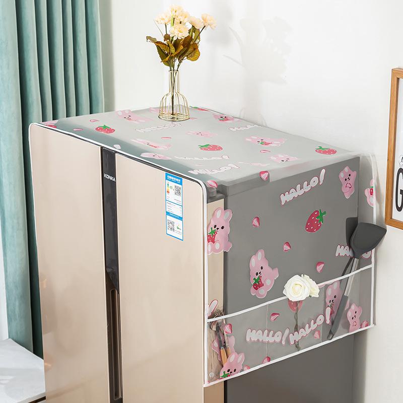 PEVA Waterproof Dustproof Refrigerator Cover & Storage Bag for Single/Double Doors