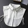 Perfect Match Embroidery Fake Collar Women Lace Detachable Lapel Collar Shirt Top Tie White Ruffles False Collar Woman Removable False Blouse